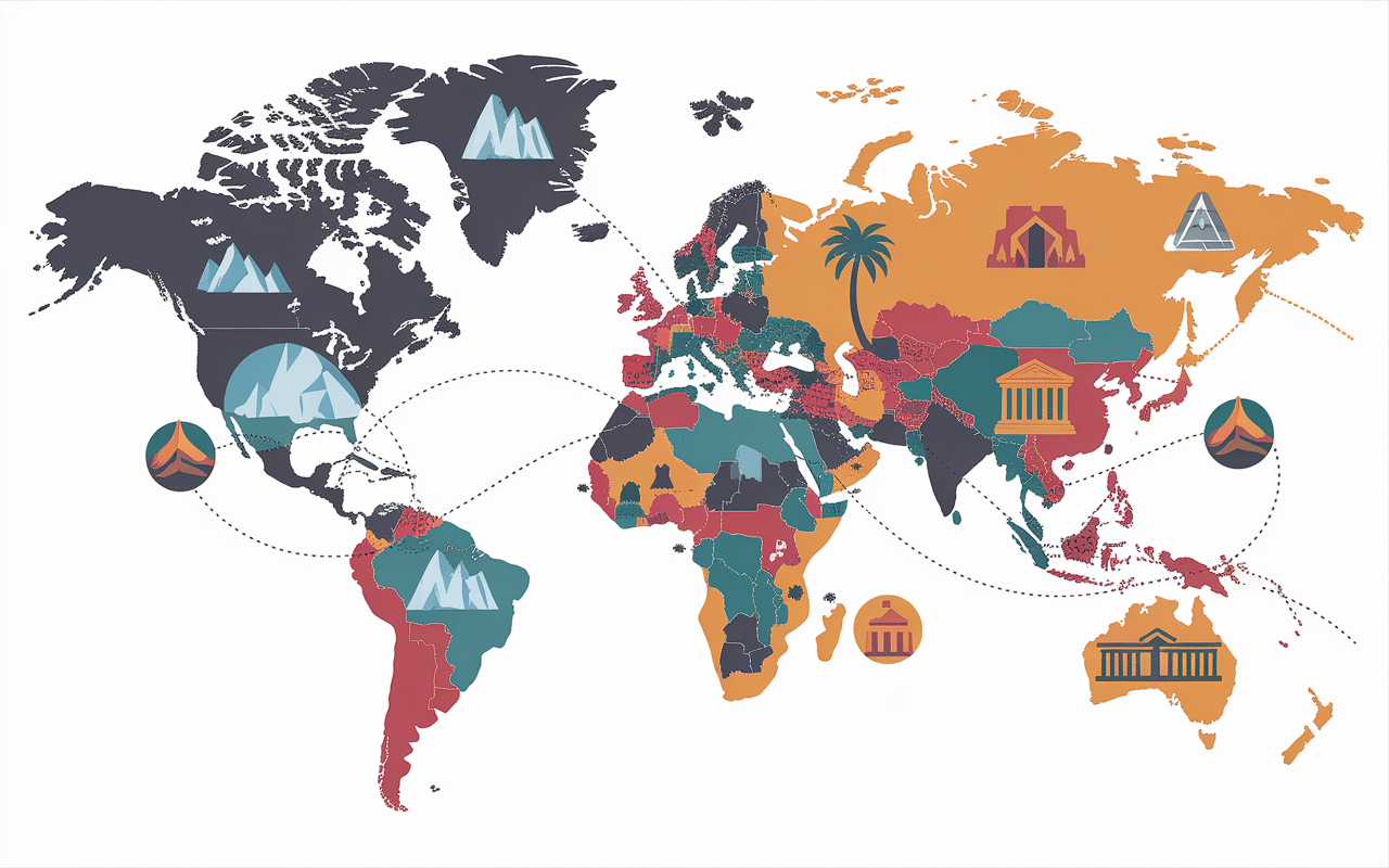 Carte du monde destinations CFC