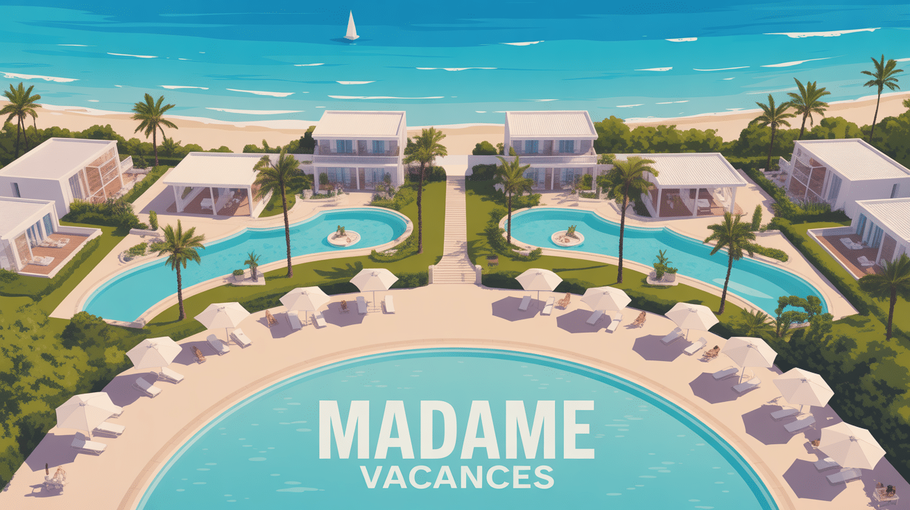 Vue aérienne station balnéaire Madame Vacances