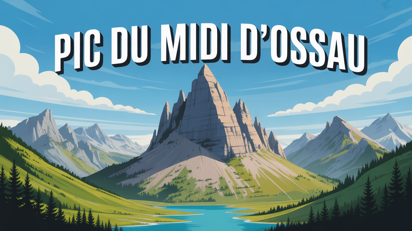 Vue stylisée du Pic du Midi d'Ossau