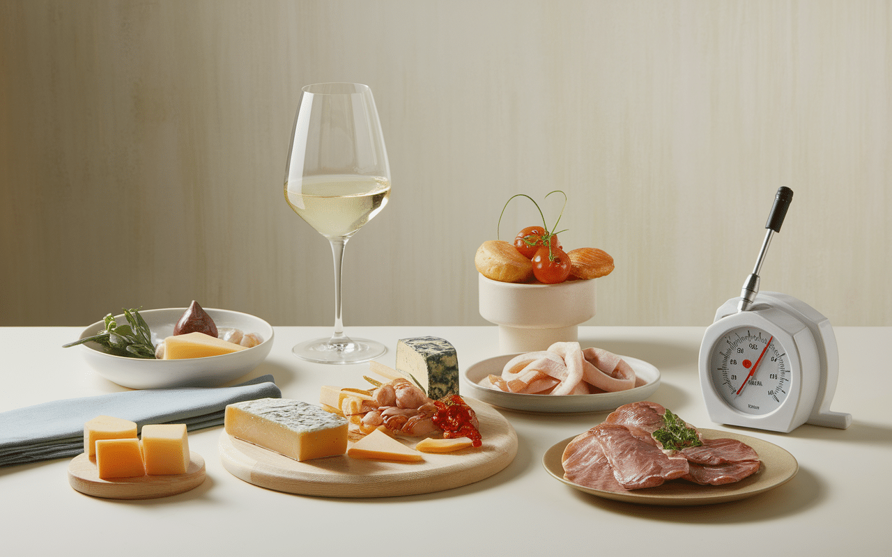 Table élégante avec vin blanc sec et accords mets parfaits