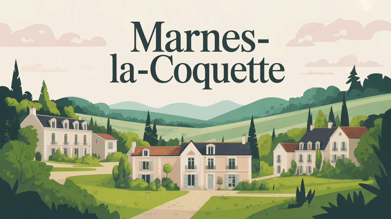 Vue panoramique du village de Marnes-la-Coquette