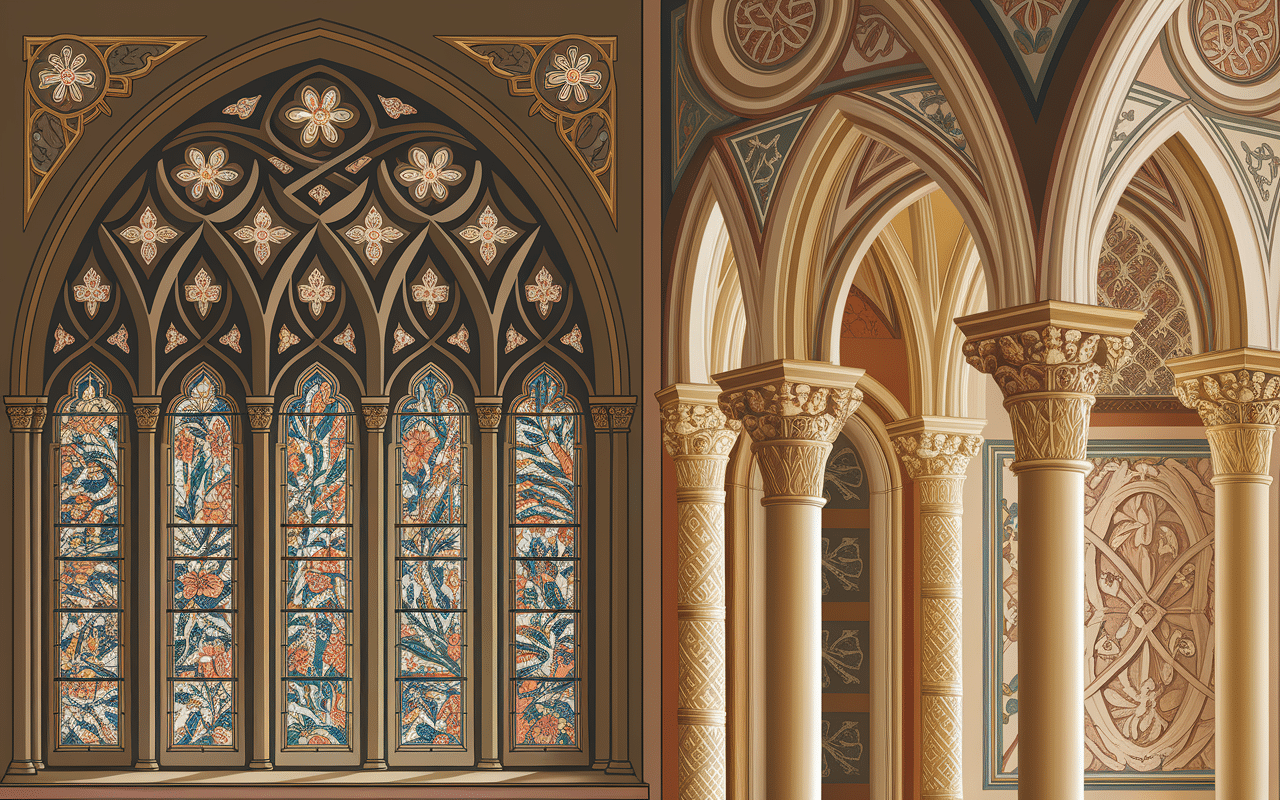 Intérieur gothique église notre-dame-de-l-assomption de budavár