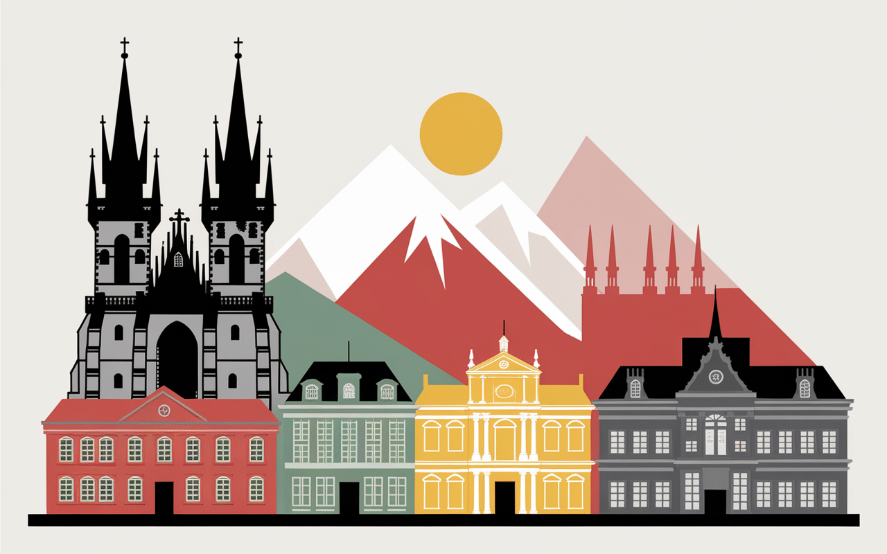 Villes silhouettes urbanisme capitale en u