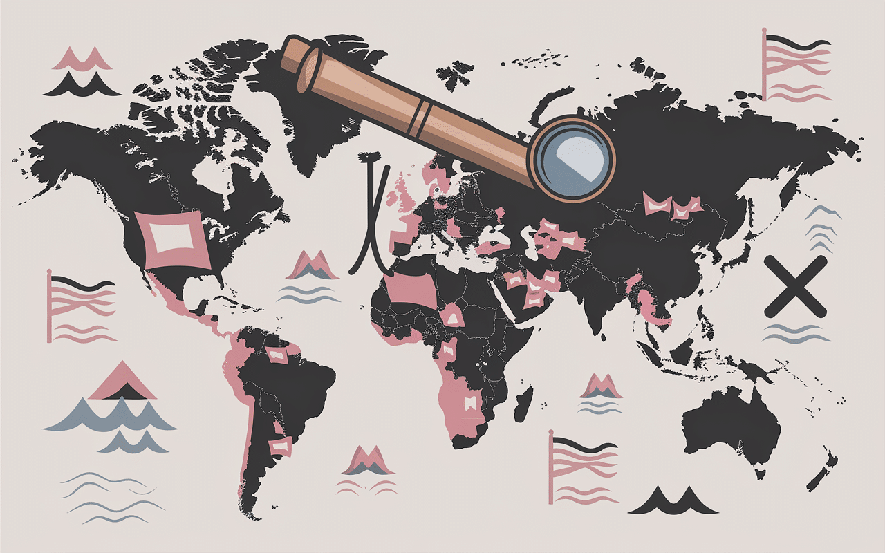 Carte monde capitale en x épingles localisation