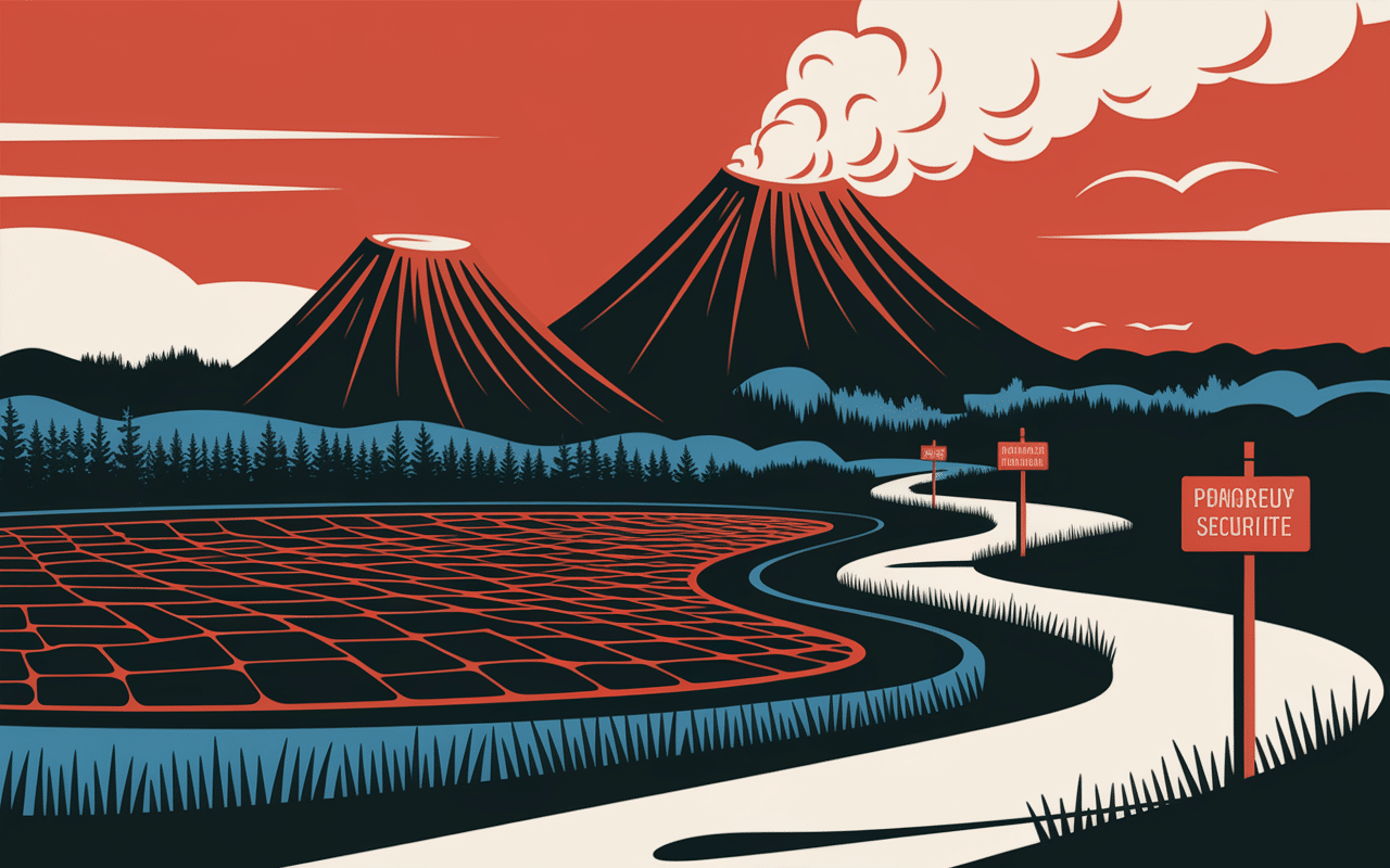 danger lanzarote paysage volcanique