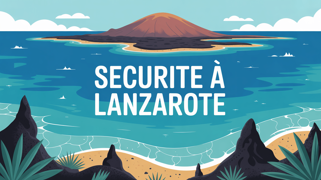danger lanzarote ile volcan illustration