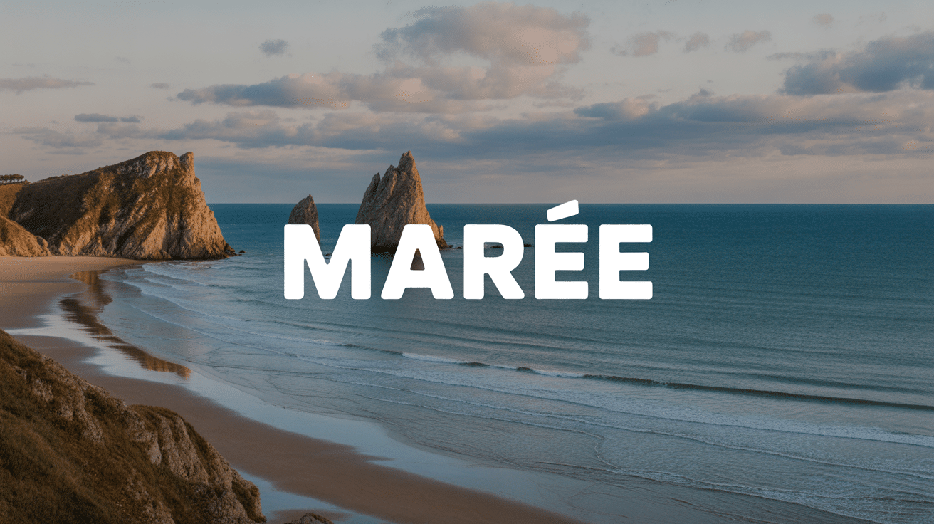 Photo panoramique de la marée sur plage, estran et rochers