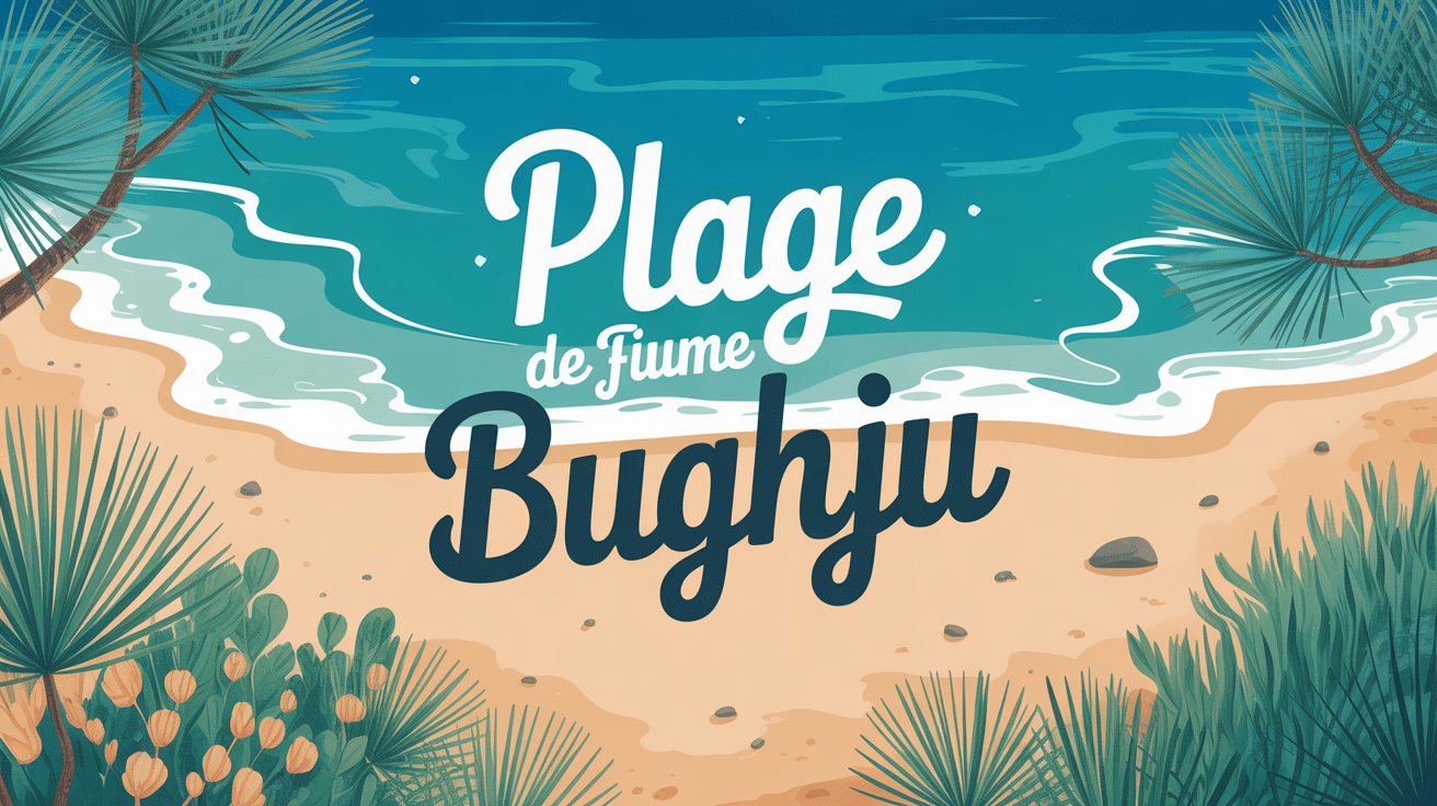 Vue artistique plage de fiume bughju sable blond eaux turquoise