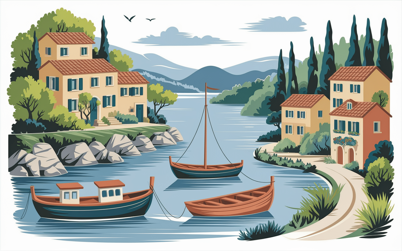 Illustration des plus beaux villages autour de Hyères typiques