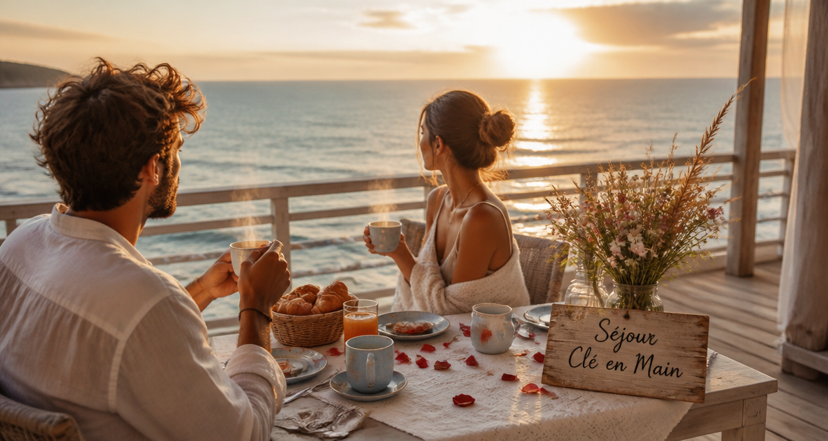 avis weekendesk couple petit-déjeuner terrasse mer