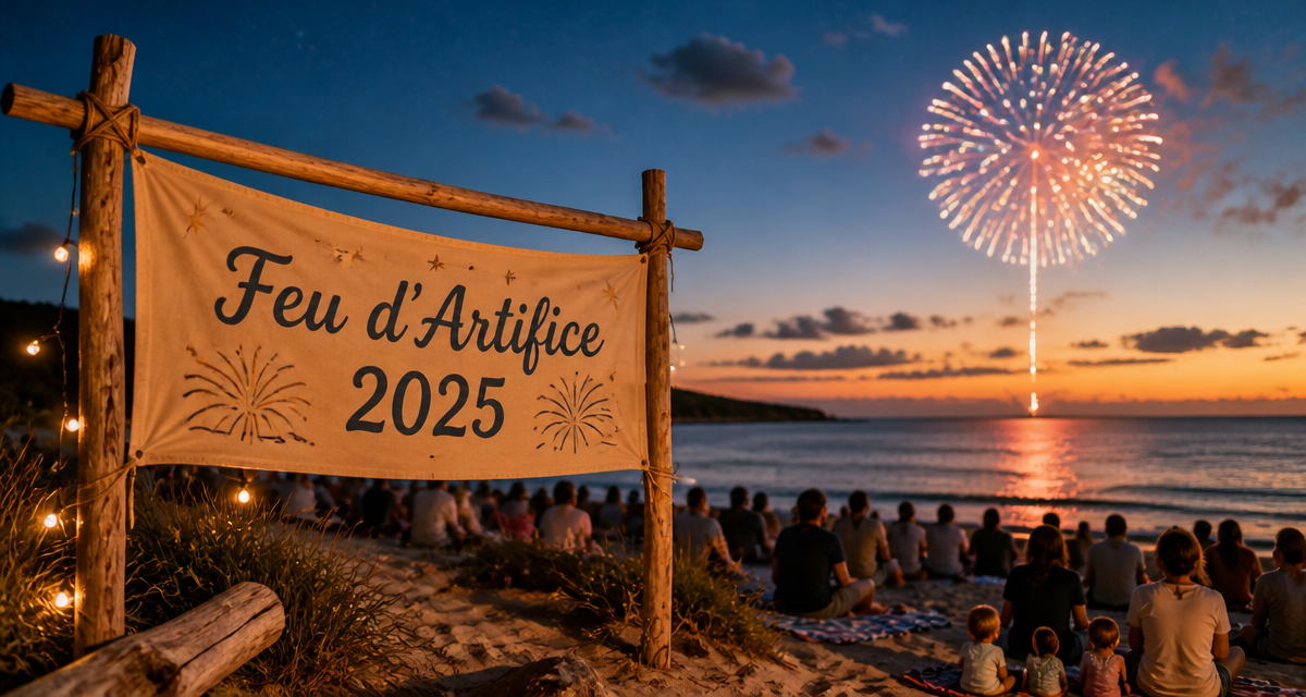 feu d'artifice longeville sur mer 2025 plage