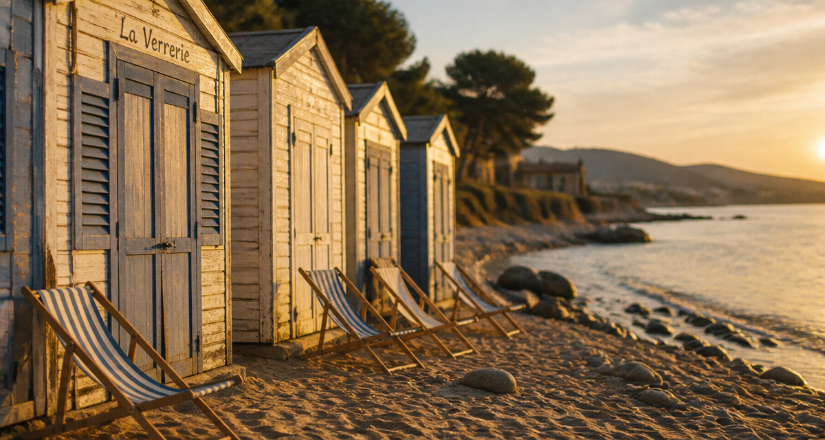 plage de la verrerie cabanons coucher de soleil marseille