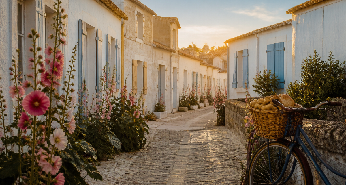 que faire ile de ré ruelle vélo maisons