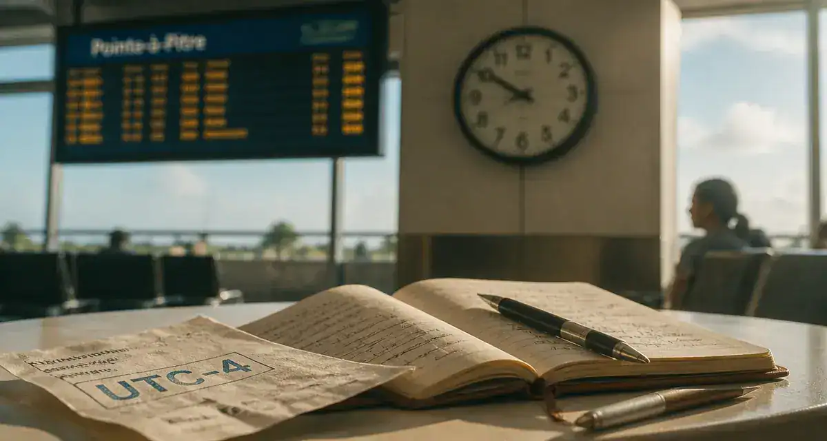 Décalage horaire Guadeloupe (UTC-4) à Pointe-à-Pitre