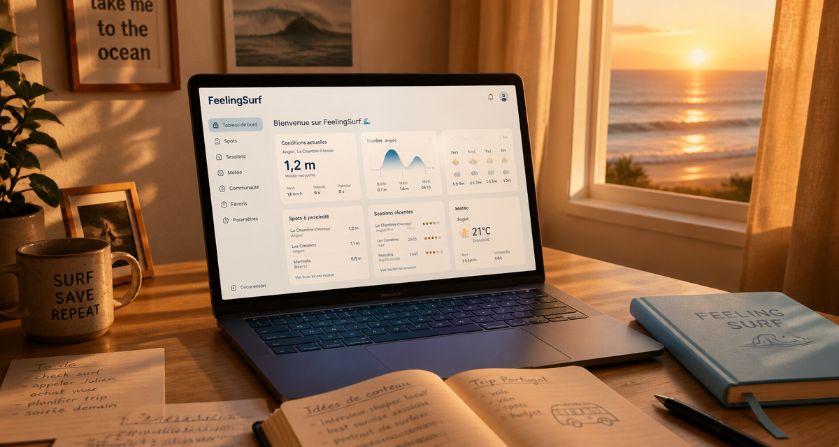 feelingsurf avis tableau de bord ordinateur