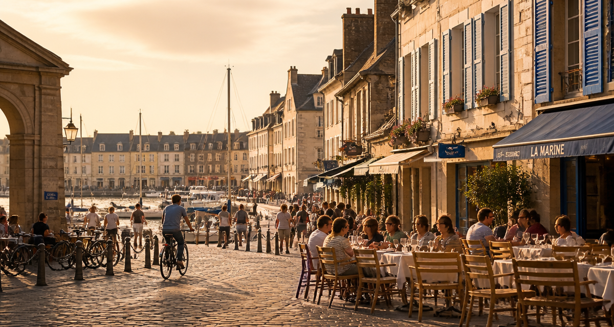 ville normandie place port terrasse