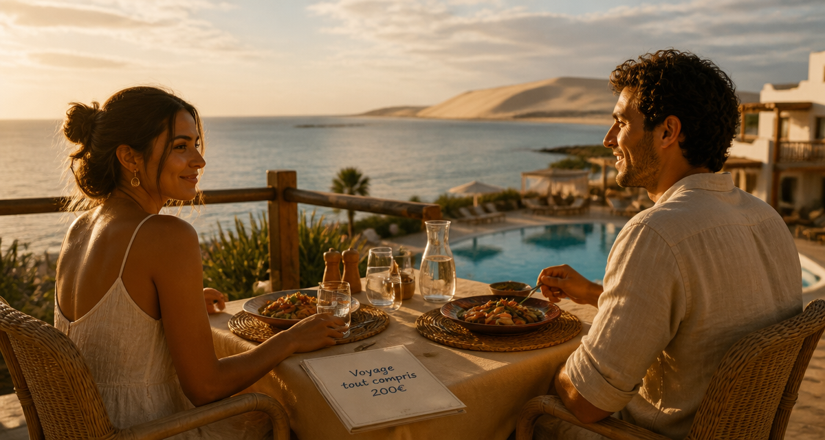 voyage 200 euros tout compris dîner terrasse mer