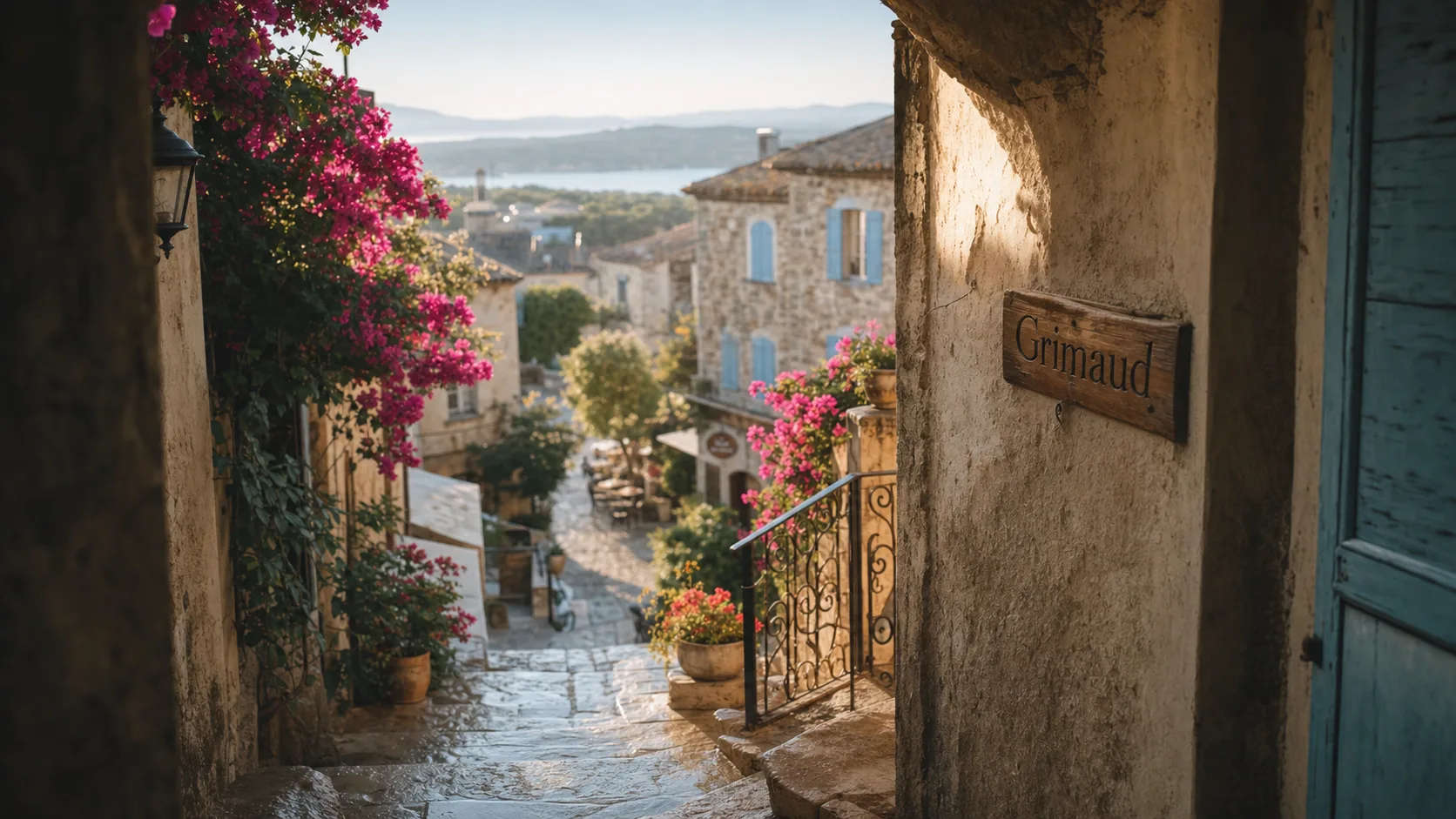 Beaux villages autour de Sainte-Maxime : ruelle de Grimaud