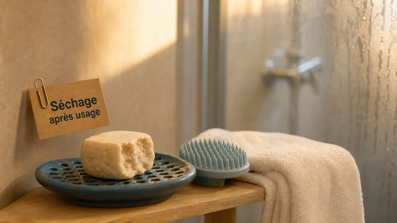 Comment utiliser un shampoing solide : séchage après usage, moins de résidus