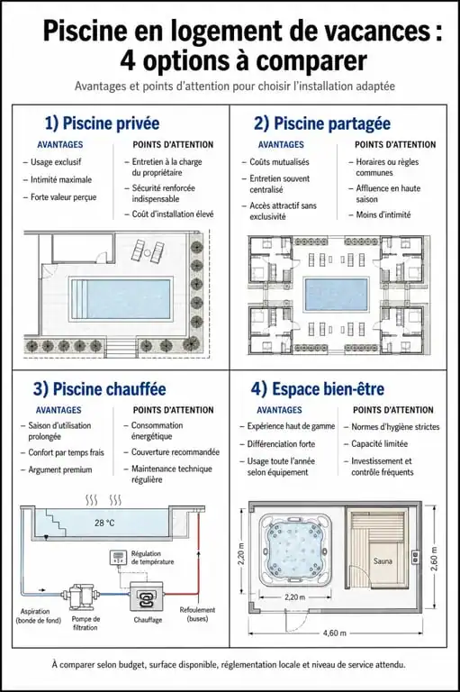 Comparatif des types de piscines pour votre location Airbnb avec piscine
