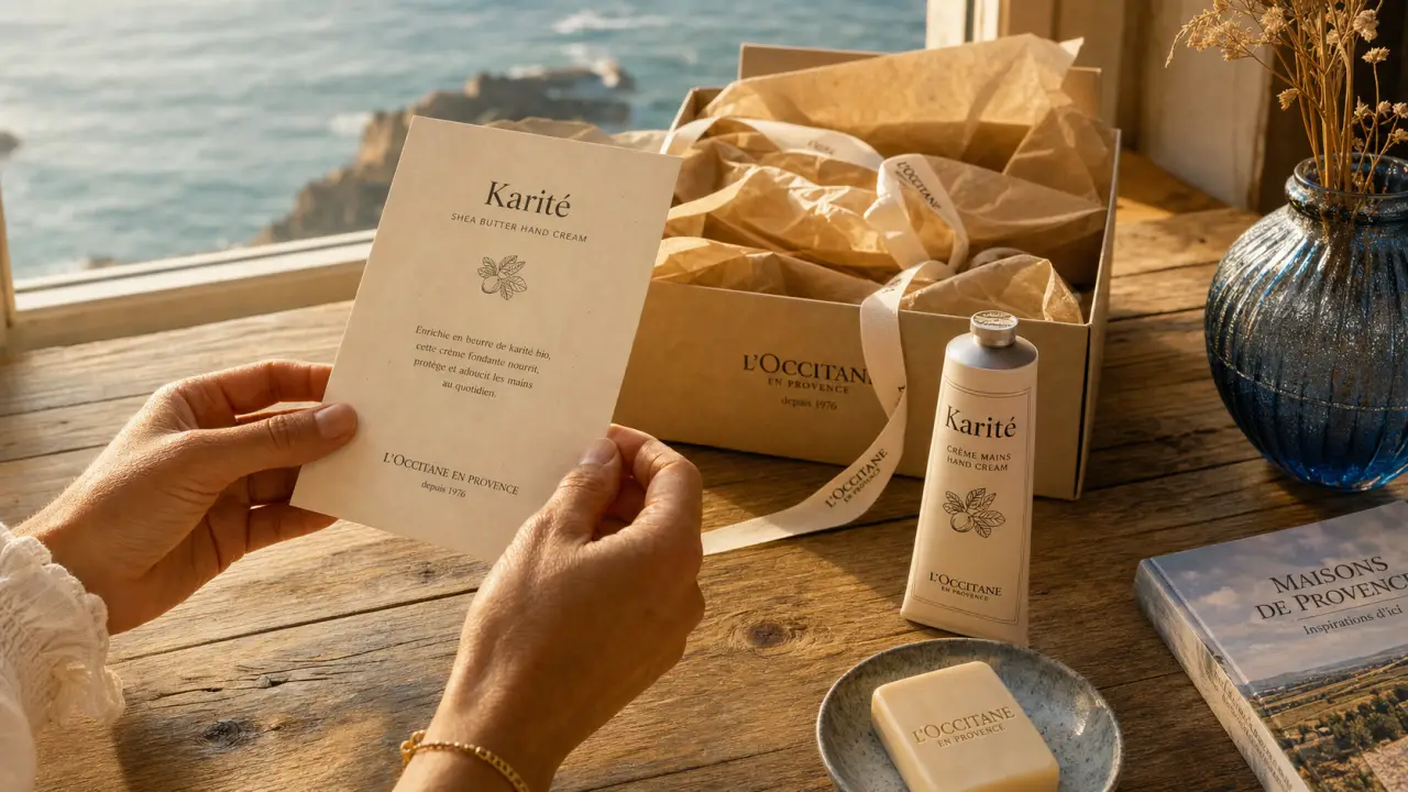 Ou trouver les produits occitane : crème mains et coffret près de la fenêtre