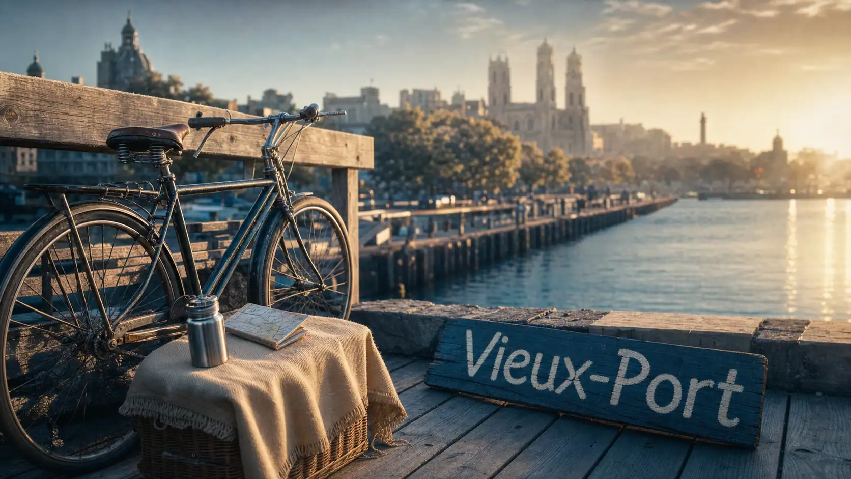 Que faire a montreal : vélo au Vieux-Port, près de Notre-Dame