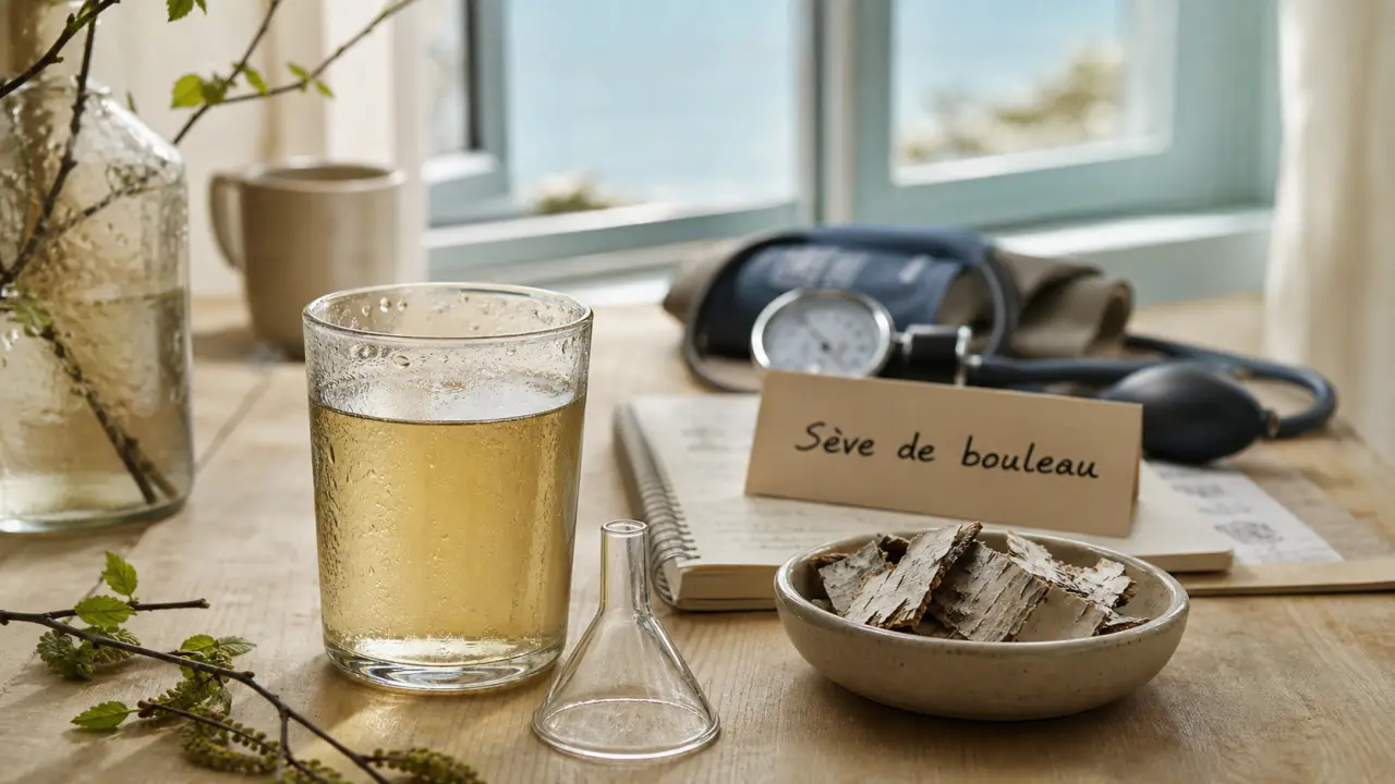 Seve de bouleau et hypertension : verre de sève drainante