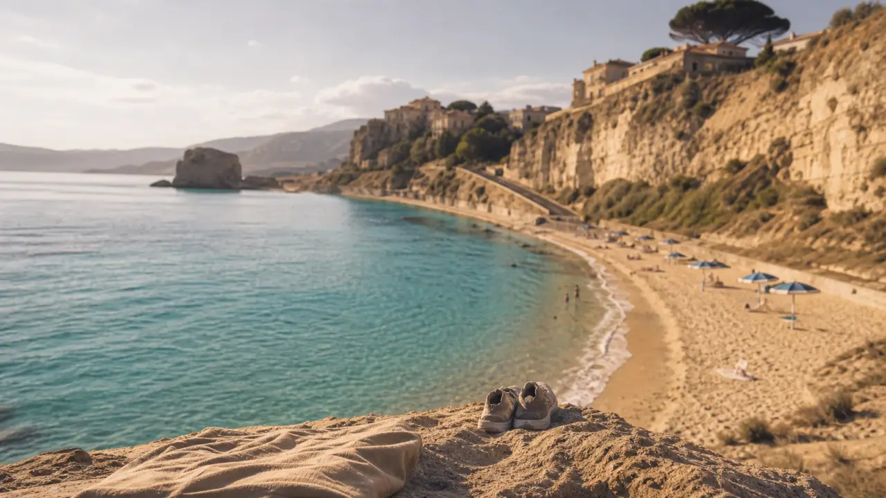 Tropea plage : sable doré et eau turquoise
