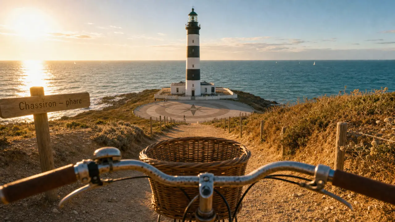 Visite ile d'oleron : phare de Chassiron en vélo à l’aube