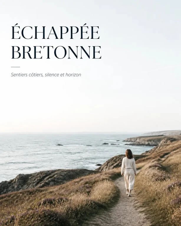 Où partir seule en France : voyageuse seule sur un sentier côtier en Bretagne