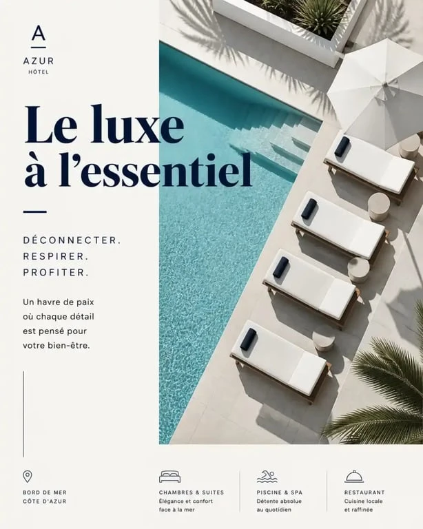 Vue relaxante d'une piscine d'hôtel pour un séjour de luxe