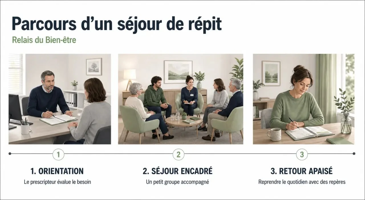 Relais bien être : parcours d’un séjour de répit de l’orientation au retour au quotidien