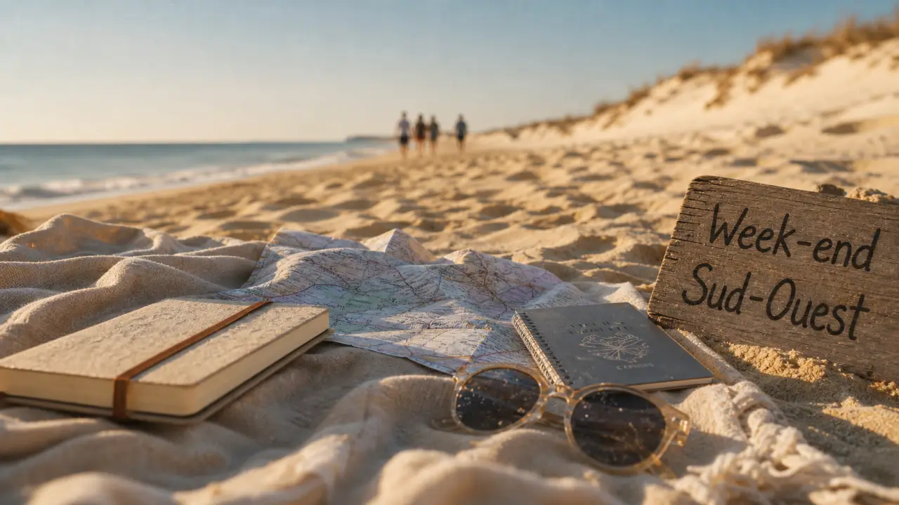 Que faire ce week-end dans le sud ouest : plage et dunes au coucher du soleil