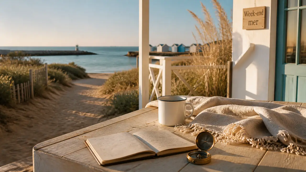 Que faire en week end : hôtel mer au golden hour, terrasse et vue mer