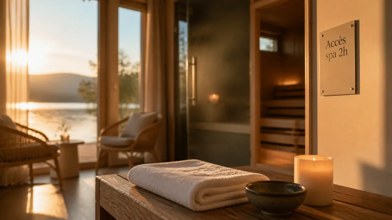 Spa léman bien être à Évian : serviette, sauna et accès spa 2h
