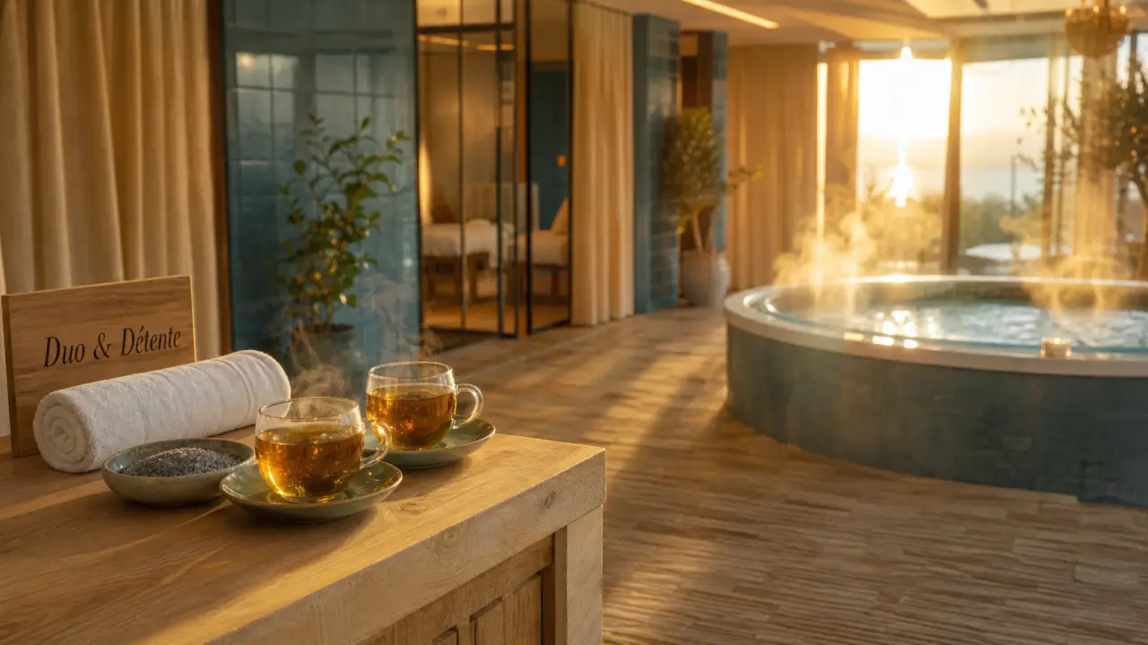 spa les bains détente et soins perros guirec : jacuzzi duo, cabine vitrée