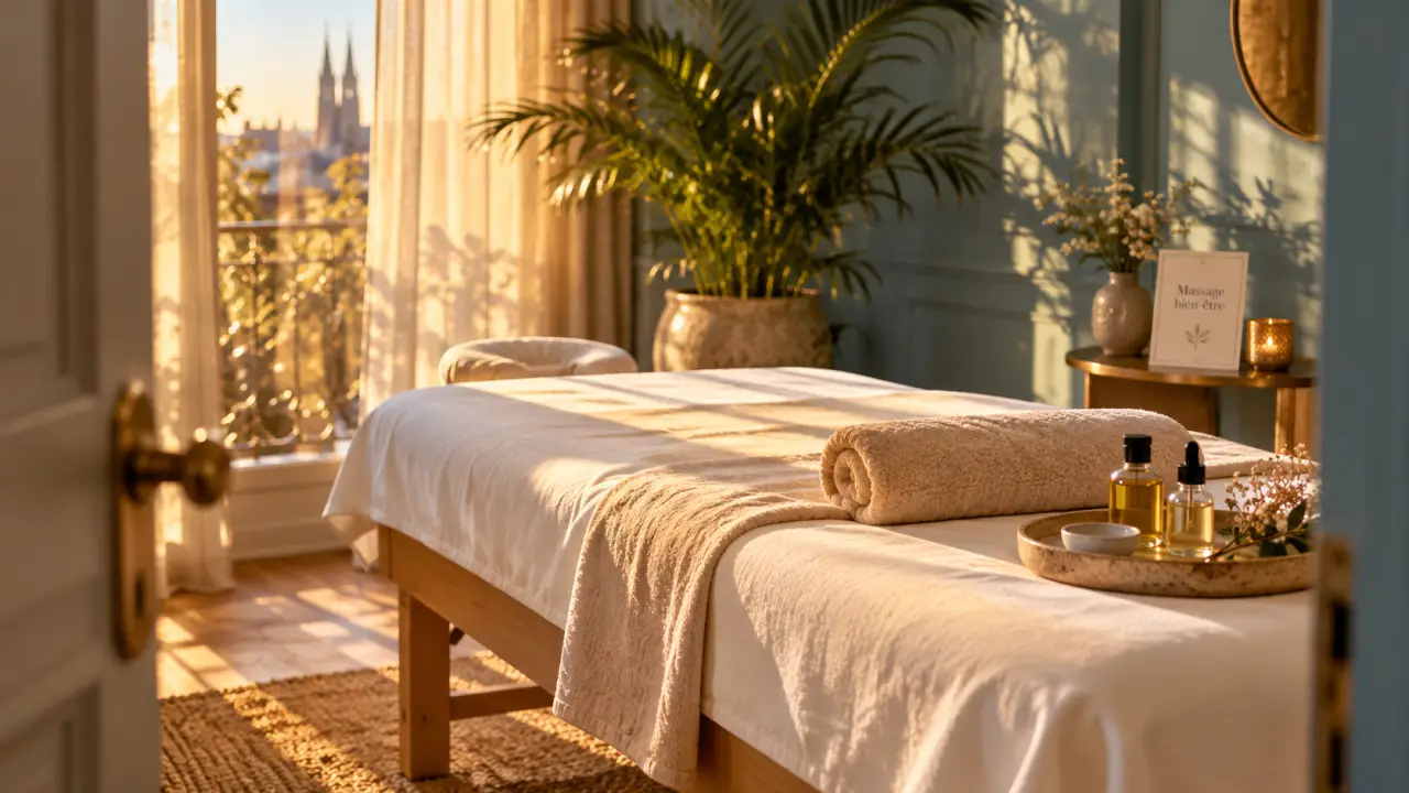 Aline de Lima massage bien être et soins esthétiques à Bordeaux, table de massage en institut