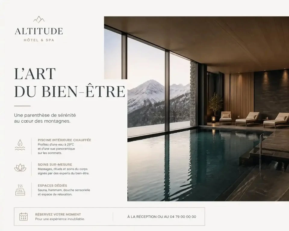 Espace spa relaxant au Lykke Hôtel & Spa pour une expérience de bien-être en altitude