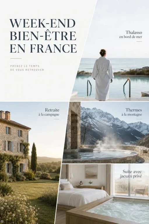 Week-end bien être en France : mer, montagne, campagne et jacuzzi privé