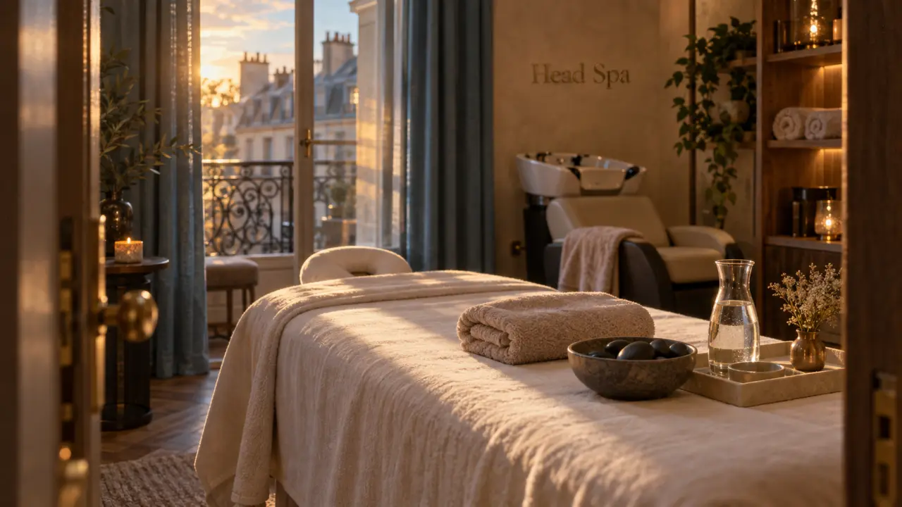 Institut corpo massage bien être head spa Paris 11, table de massage et head spa