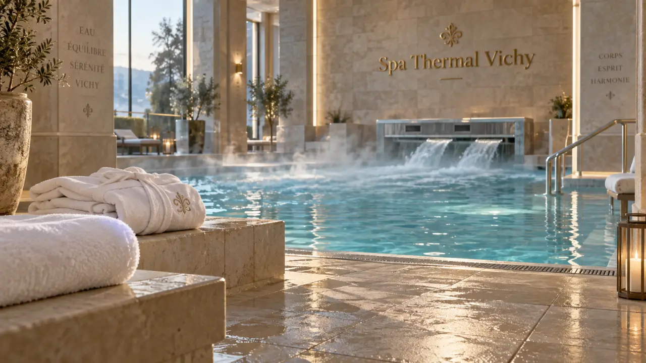 Vichy spa france : spa thermal Célestins, piscine thermale au bord de l’Allier
