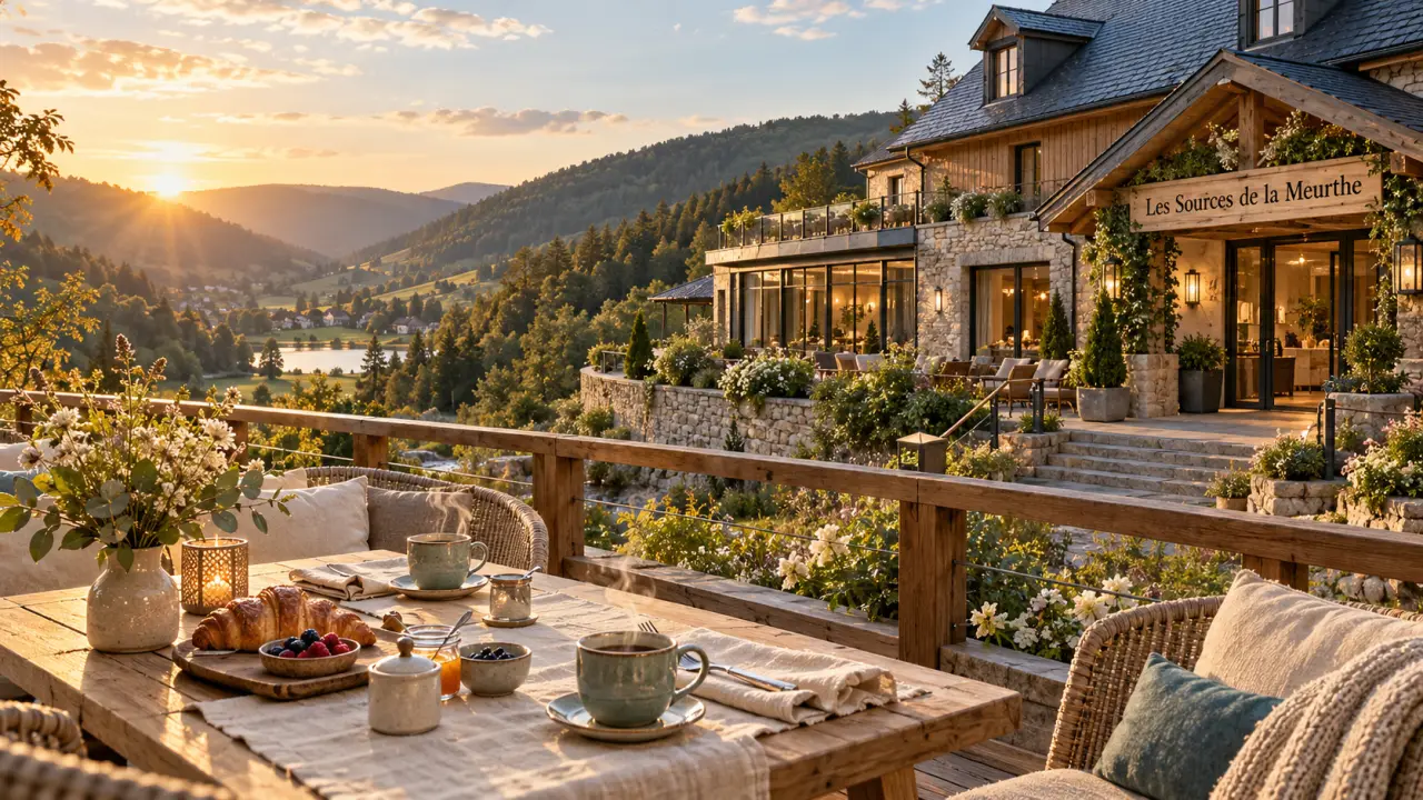 Chalet hôtel Le Collet & Spa - Table de montagne, vues des Vosges aux Sources de la Meurthe