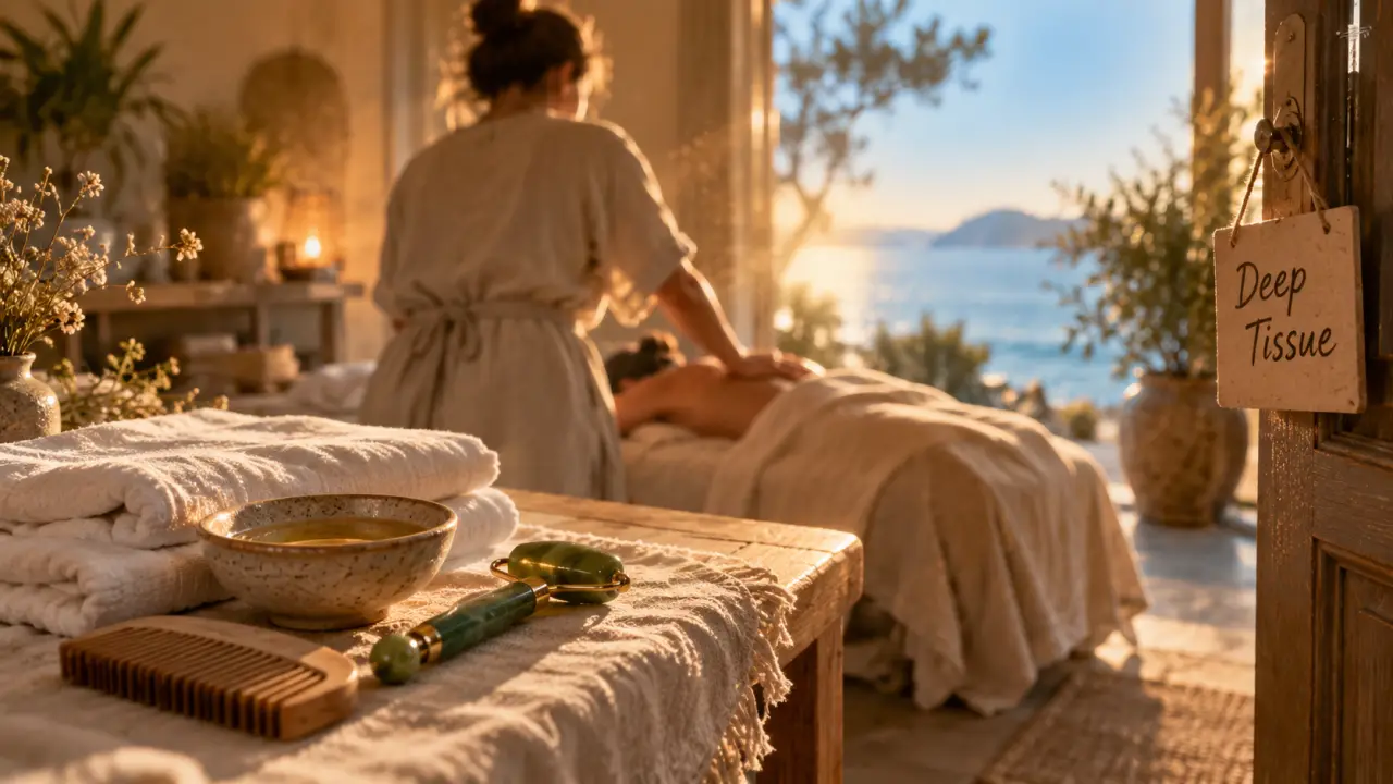 Khire Li massage bien être Bordeaux Deep Tissue : huile tiède, jade et massage